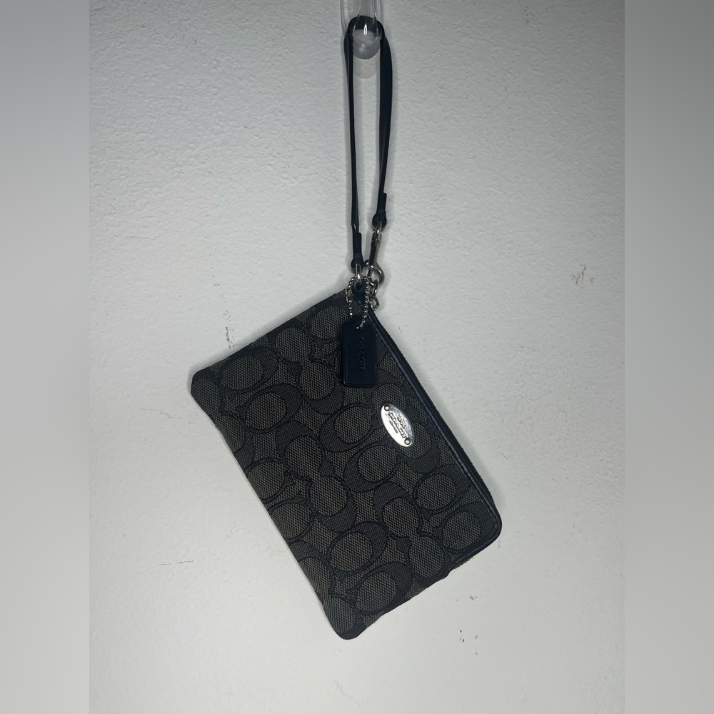 Black Coach Wristlet Wallet Good Condition